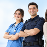 Sağlık, güvenlik ve eğitim alanlarından üç genç profesyonel